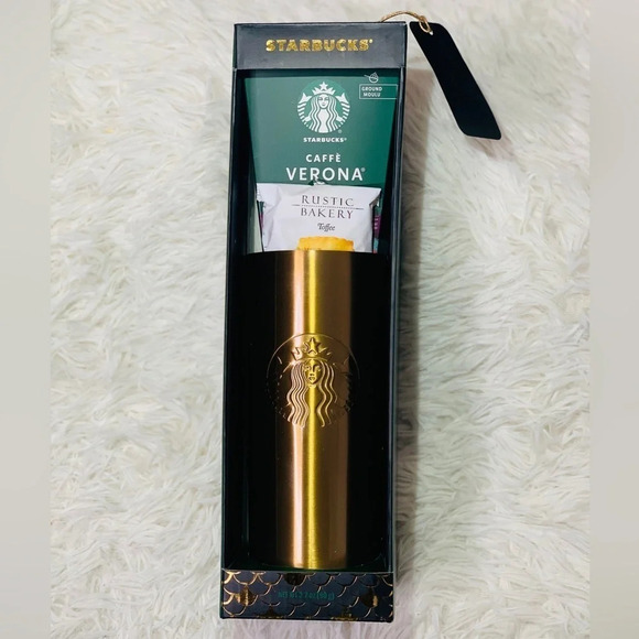 STARBUCKS Tumbler with lid giftset CaffeVerona Toffee shortbread Holiday edition - Picture 1 of 11
